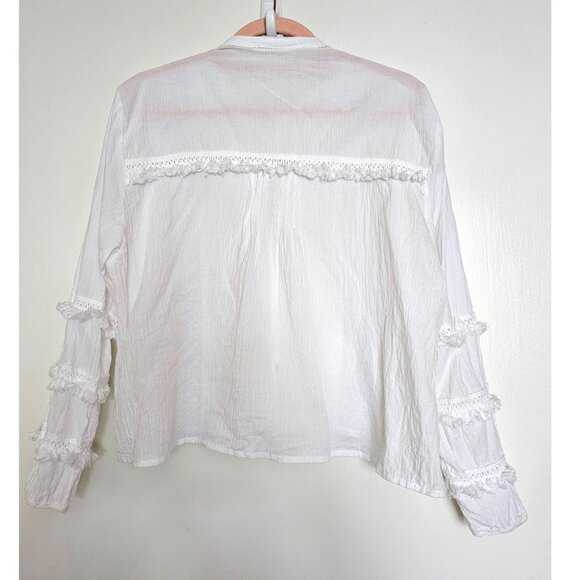 Monsieur Blonde Casual Button Up 100% Cotton Shirt, S, White - Picture 2 of 9